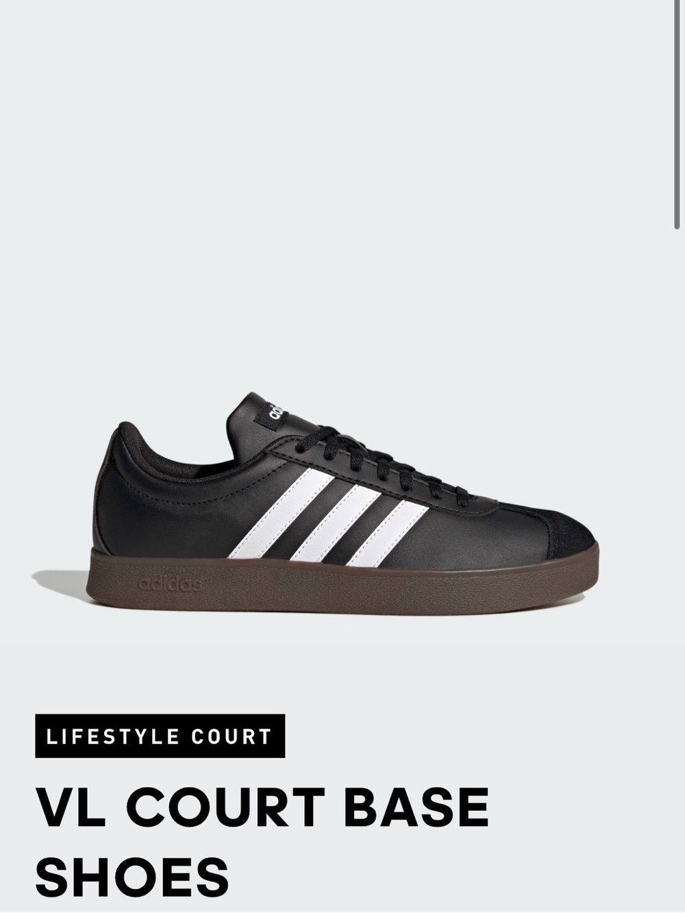 adidas vl court base Low-Top Sneakers women’s size 8 black